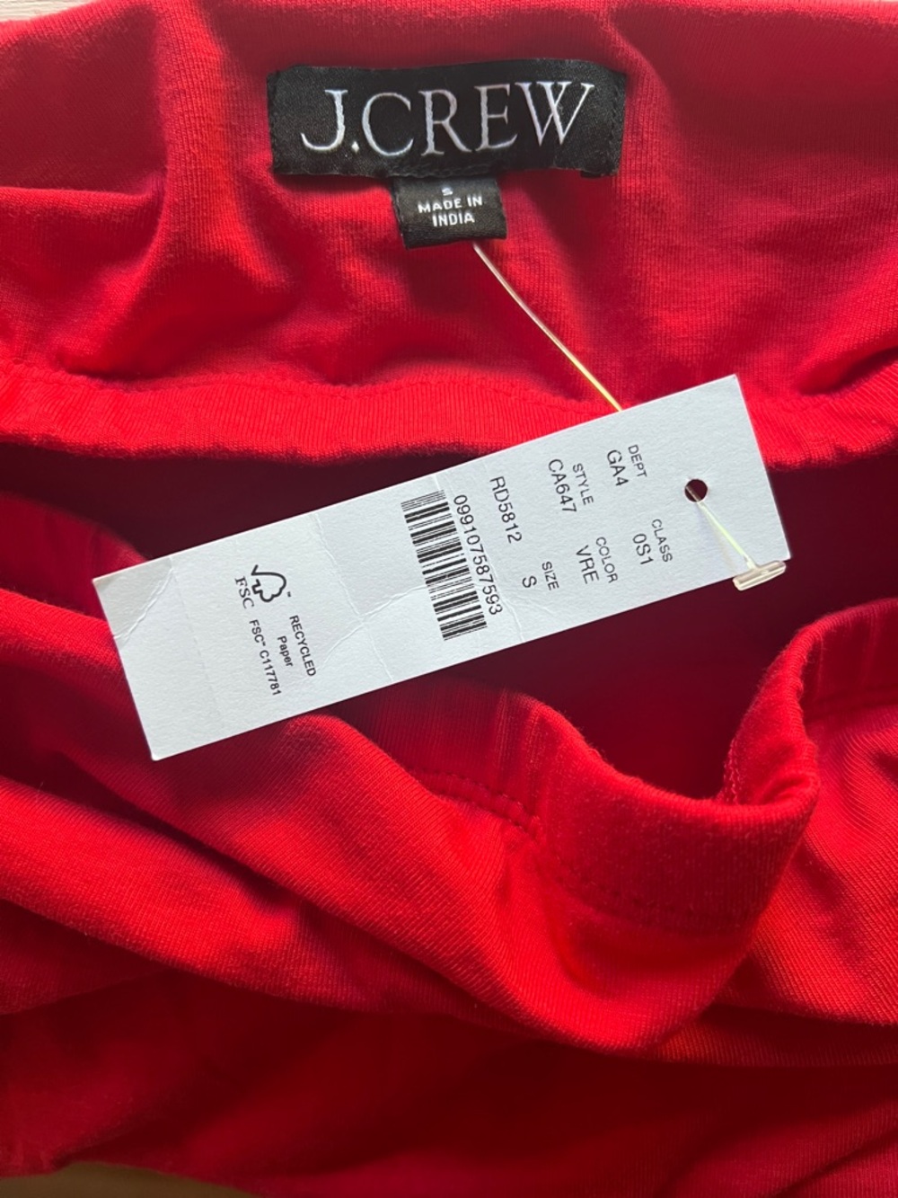 Red J Crew Summer Midi Dress - Picture 7 of 8